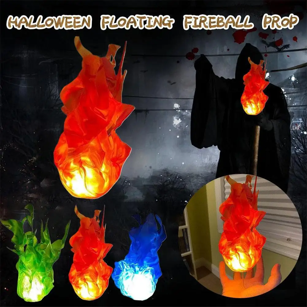 Halloween Floating Fireball Party Props LED Light Source Flame Technology Halloween Floating Fireball Party Props Decoration