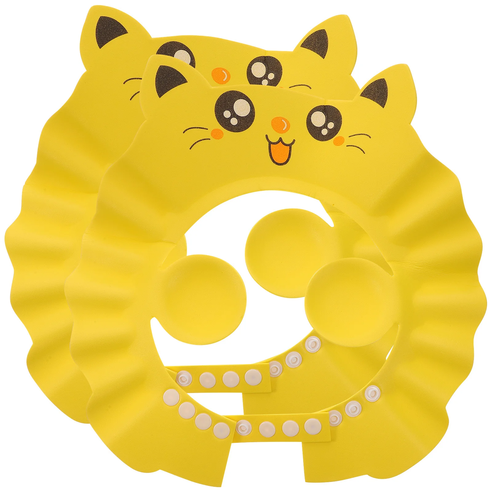 

2 шт. водонепроницаемые детские шапочки для душа, мультяшная шапочка для мытья волос, детская шапочка для ванны, регулируемая защита для ушей, шапочки для детского душа