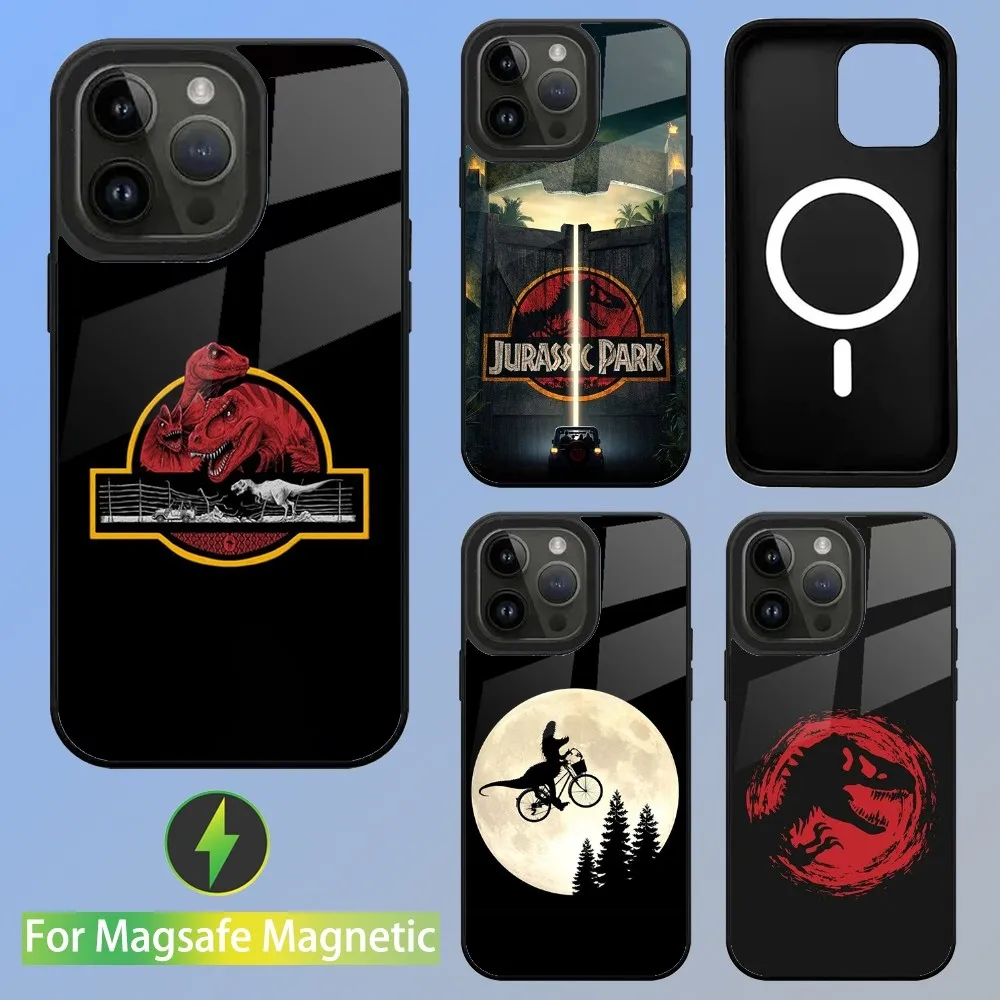 J-Jurassic Park Dinosaur World Phone Case For iPhone 15,14,13,12,11,Plus,Pro,Max Mini Magsafe Magnetic Wireless Charging