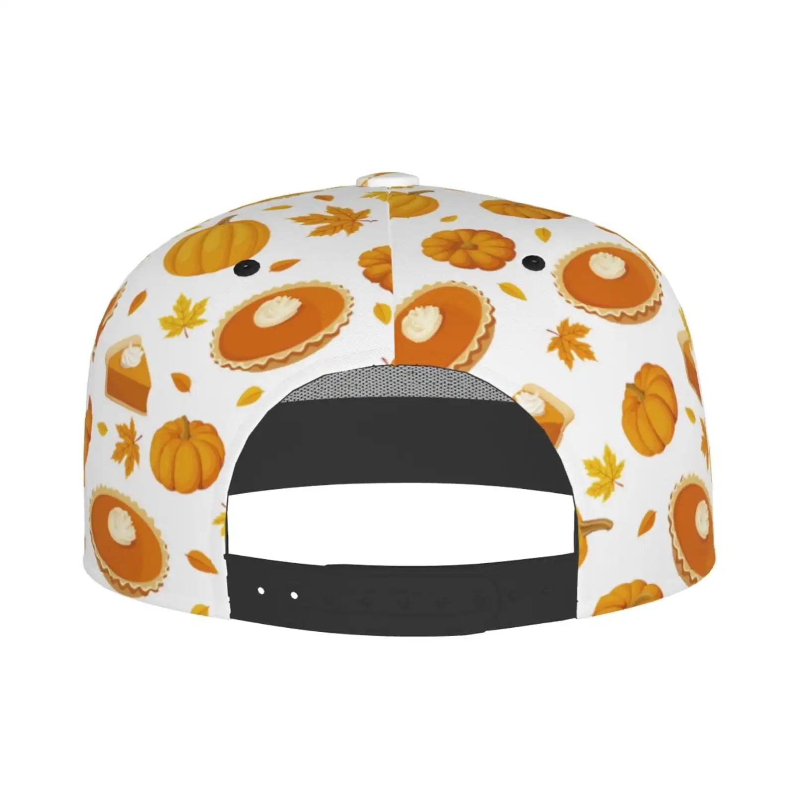 Kdxio Pumpkin Maple Leaves Print Snapback Hat for Men Women,Adjustable Baseball Cap