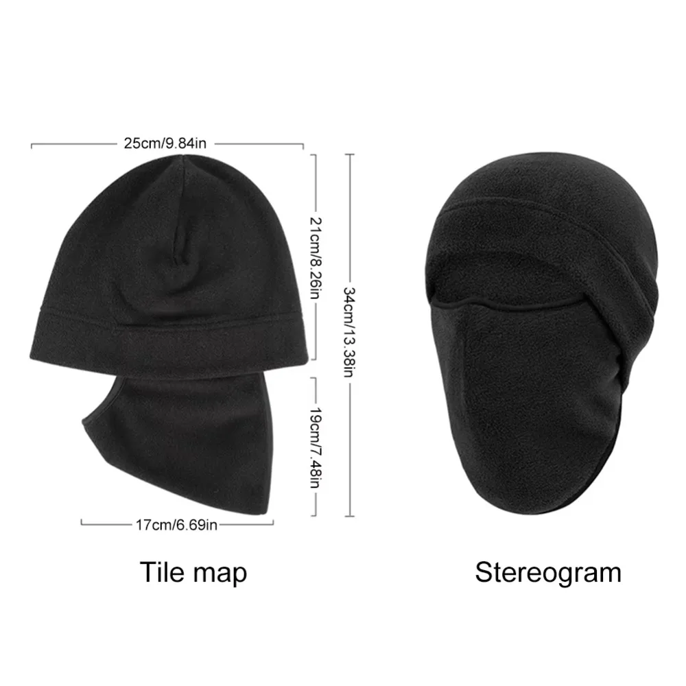 لينة بلون الصوف بالاكلافا قبعة تنفس يندبروف قناع هود بيني البلوز الدفء تنزه قبعة الدراجات الخريف/الشتاء