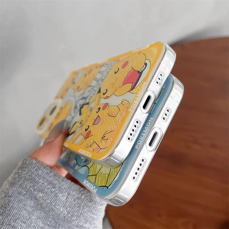 Urocze etui na telefon z motywem POKEMONA Pikachu do iPhone 18 12 13 14 15 16 17 Pro Max Plus mini 18Pro Air Snorlax Squirtle Gengar, miękka obudowa — zdjęcie produktu 5