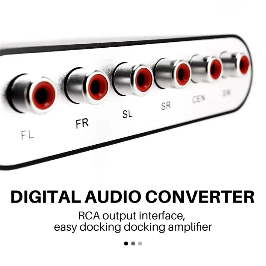 5.1 CH HD Audio Decoder SPDIF Coaxial to RCA DTS AC3 Optical Digital Amplifier Analog Converte Amplifier Coaxial To 6RCA Decoder - Image 5
