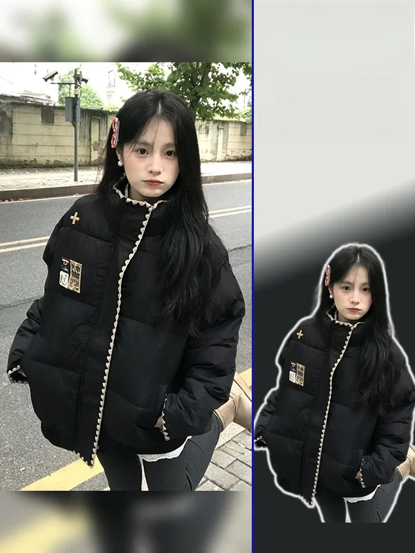 

Утепленная хлопковая куртка женская с вышивкой, воротником-стойкой, зимняя верхняя одежда, теплая, комфортная, больших размеров, на молнии