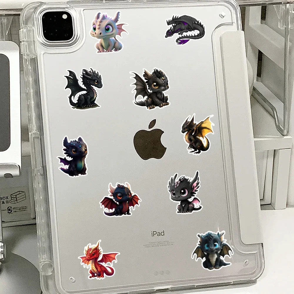 48pcs Cool dragon sticker self-paste can be used for desktop, wall, mobile phone case and other decorations, surprise gifts