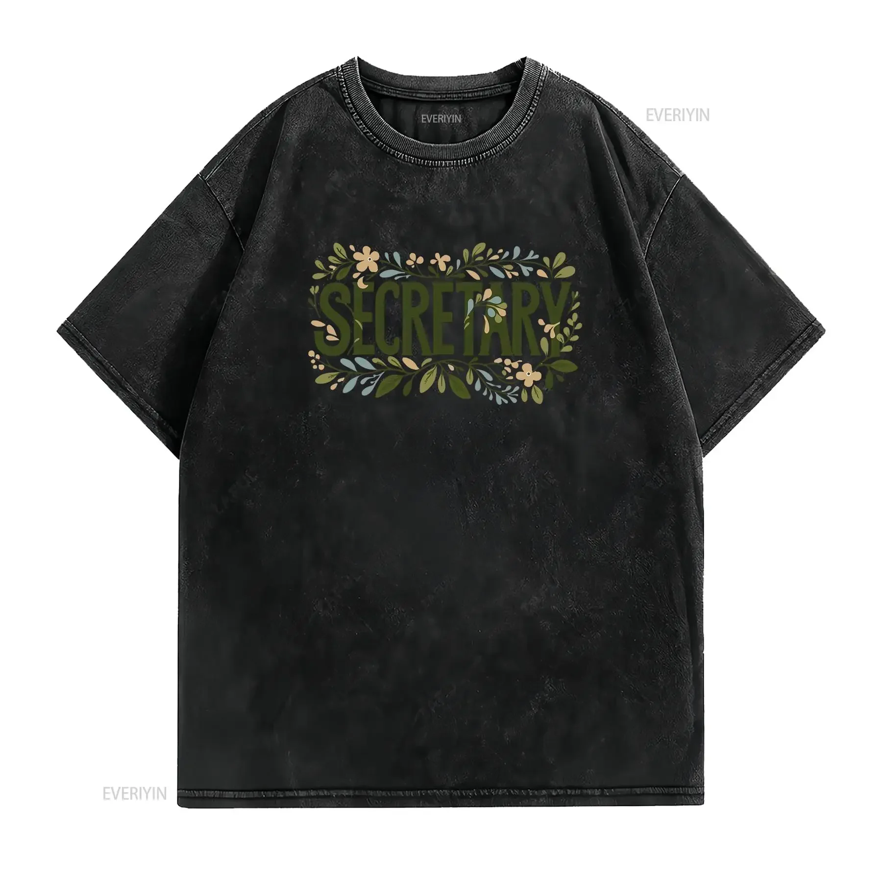 Secretary T Shirt Office Admin Top Work Staff AssistanT vintage Washed designer clothes fashion Breathable Comfortable Slightly