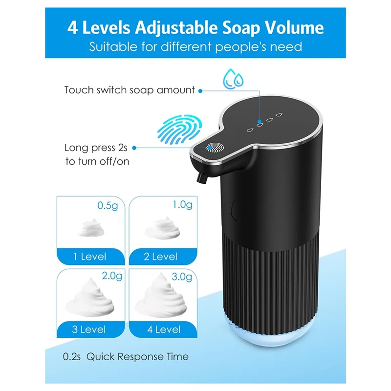 A24P Touchless Foaming Soap Dispenser Automatic Soap Dispenser Rechargeable For Home,Office
