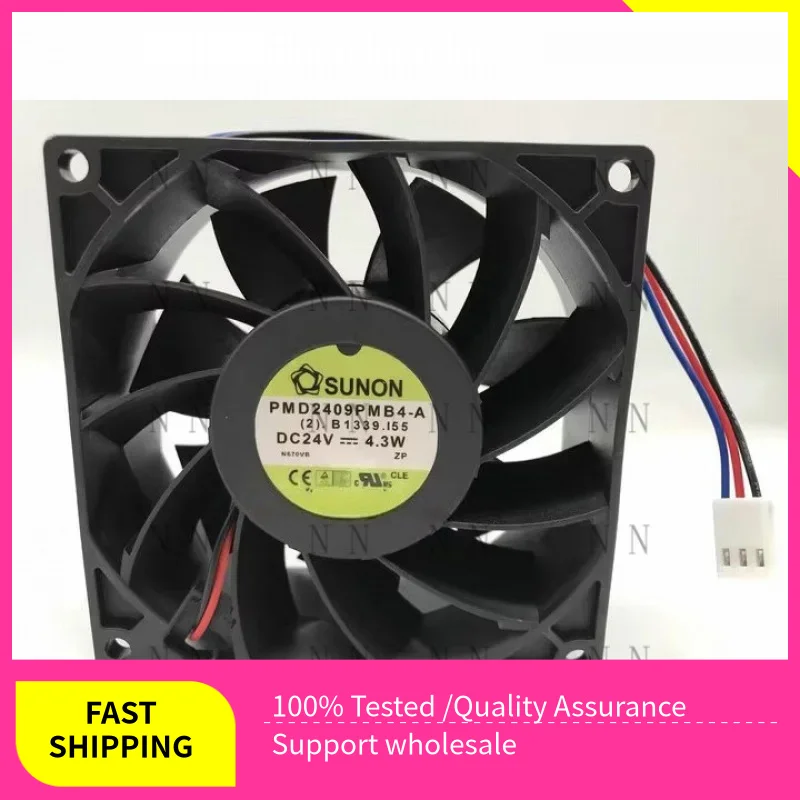 WEP  NEW FOR SUNON 9038 PMD2409PMB4-A 24V 4.3W 3-wire Cooling Fan