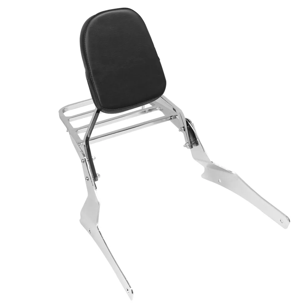 Chrome Motorcycle Rear Sissy Bar Backrest Luggage Rack For Suzuki Volusia VL800 Boulevard M50 C50 2005-2011