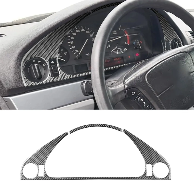 

For BMW 5 Series E39 1998-2003 Soft Carbon Fiber Dashboard Frame Cover Kit Trim Interior Car Accessories