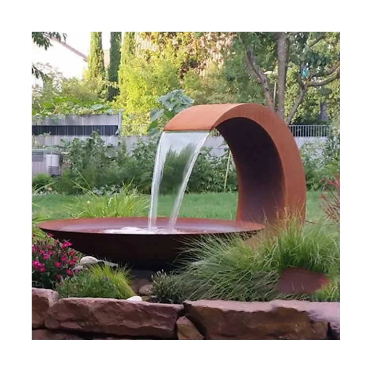 Classical Garden Stainless Steel, Corten Steel Water Fountain For Decor