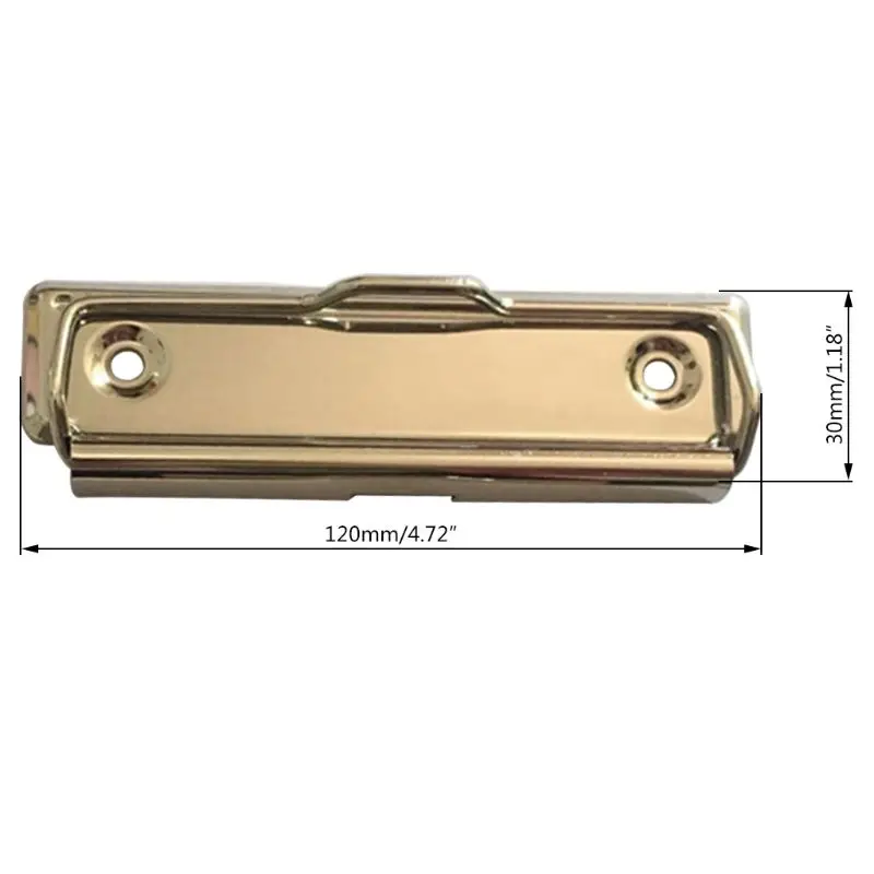 คลิปบอร์ดโลหะแบบติดตั้งได้สปริงโหลด Surface Mount Handle พร้อมยางฟุต Hardboard Clamps อุปกรณ์สำนักงาน