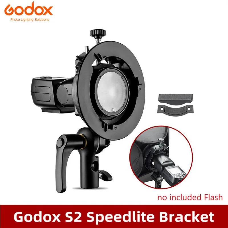 

Godox S2 Bowens Mount Flash S-type Holder Bracket for Godox V1 V860II AD200 AD400PRO Speedlite Flash Snoot Softbox