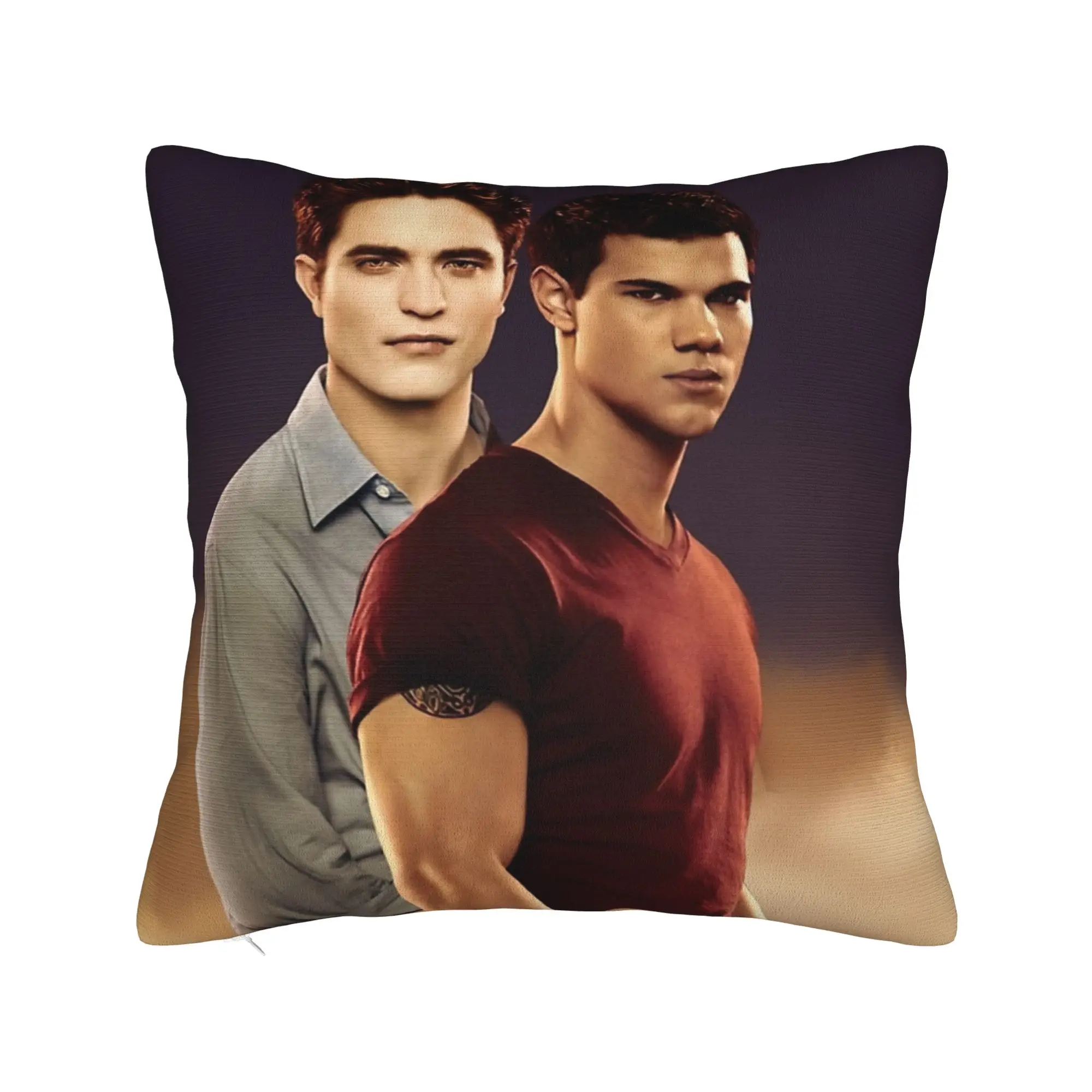 Twilight Jacob Edward Pillowcase Printed Cushion Cover Decor  Pillow Case Cover Bedroom Square