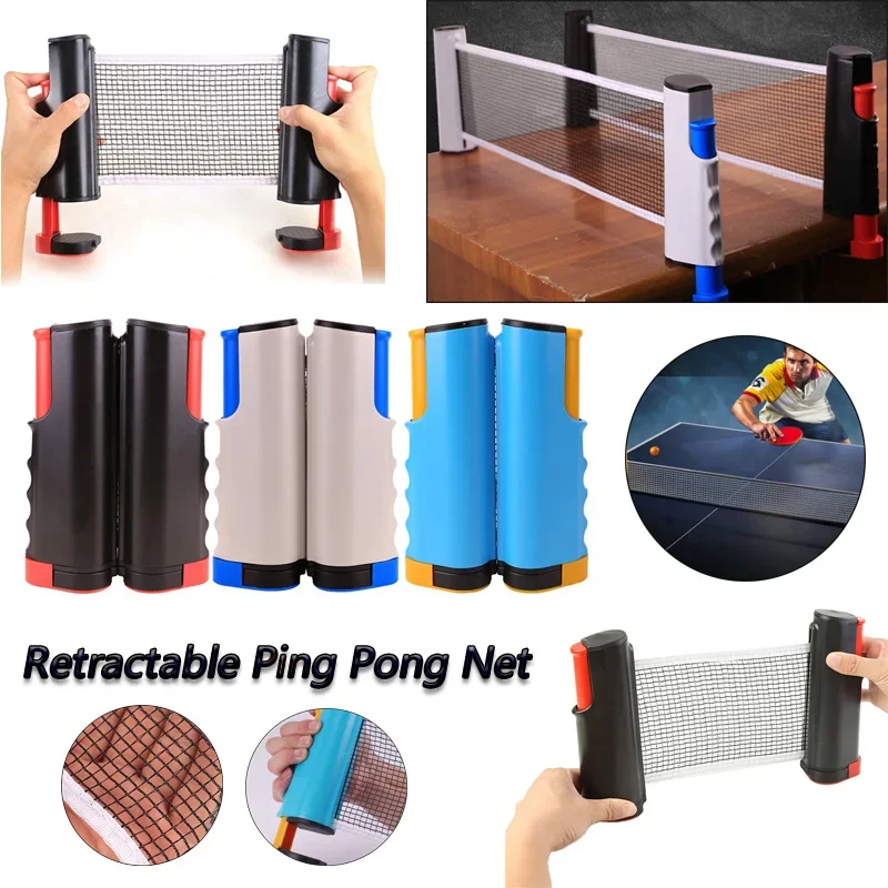 1 PC Table Tennis Net Retractable Rack Sports Portable Replacement Anywhere Ping Pong Post Net Exercise Equipments Accessories