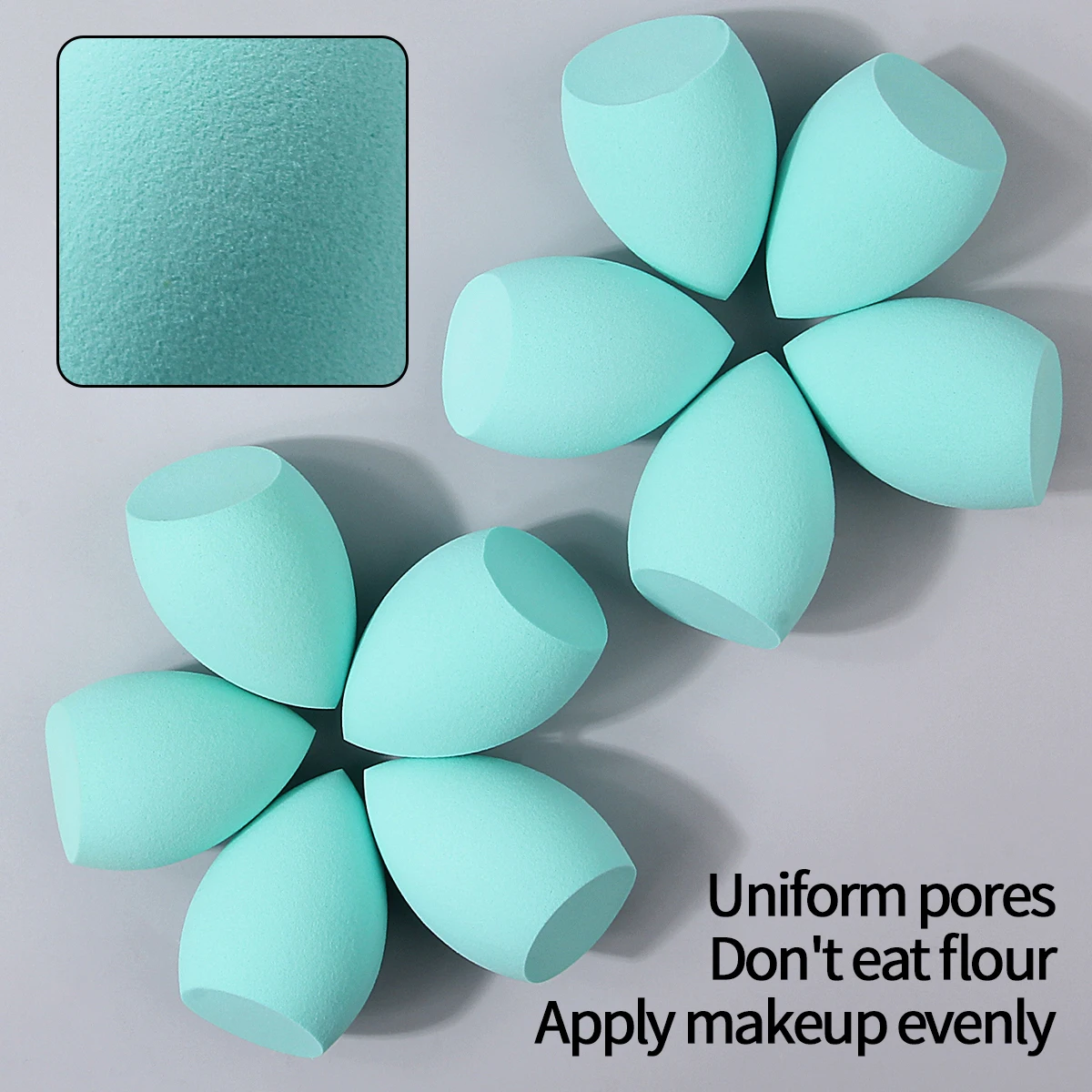 10 قطع من بيضة التجميل الاحترافية، فائقة النعومة، كبيرة، منتفخة مسحوق إسفنجية مقطوعة مائلة، أداة مكياج خاصة لسائل الأساس