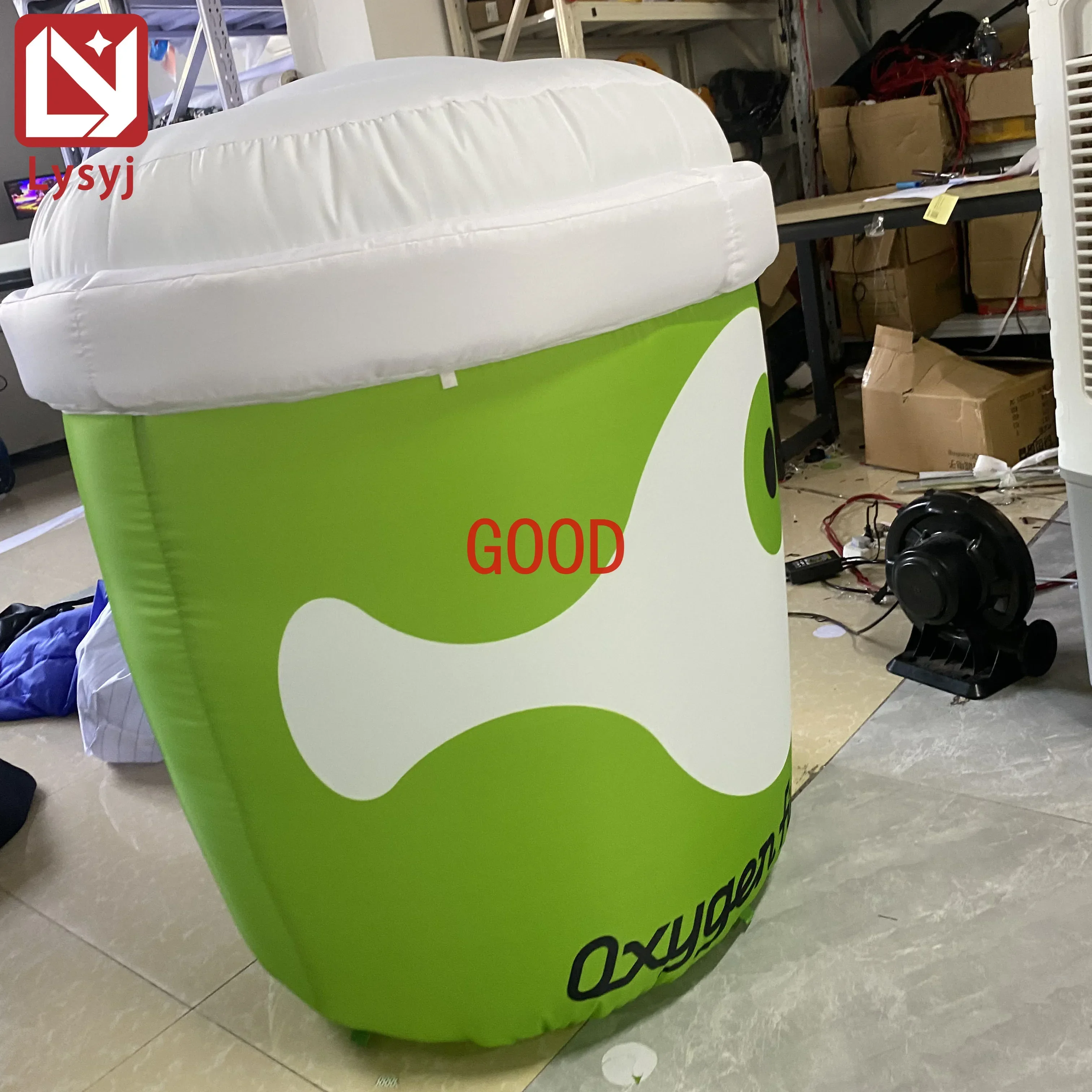 2M 3M Günstige künstlerische riesige aufblasbare Tasse zum Mitnehmen/Becher mit individuellem Logo/Musterdruck, erhältlich für Event-Café-Dekoration