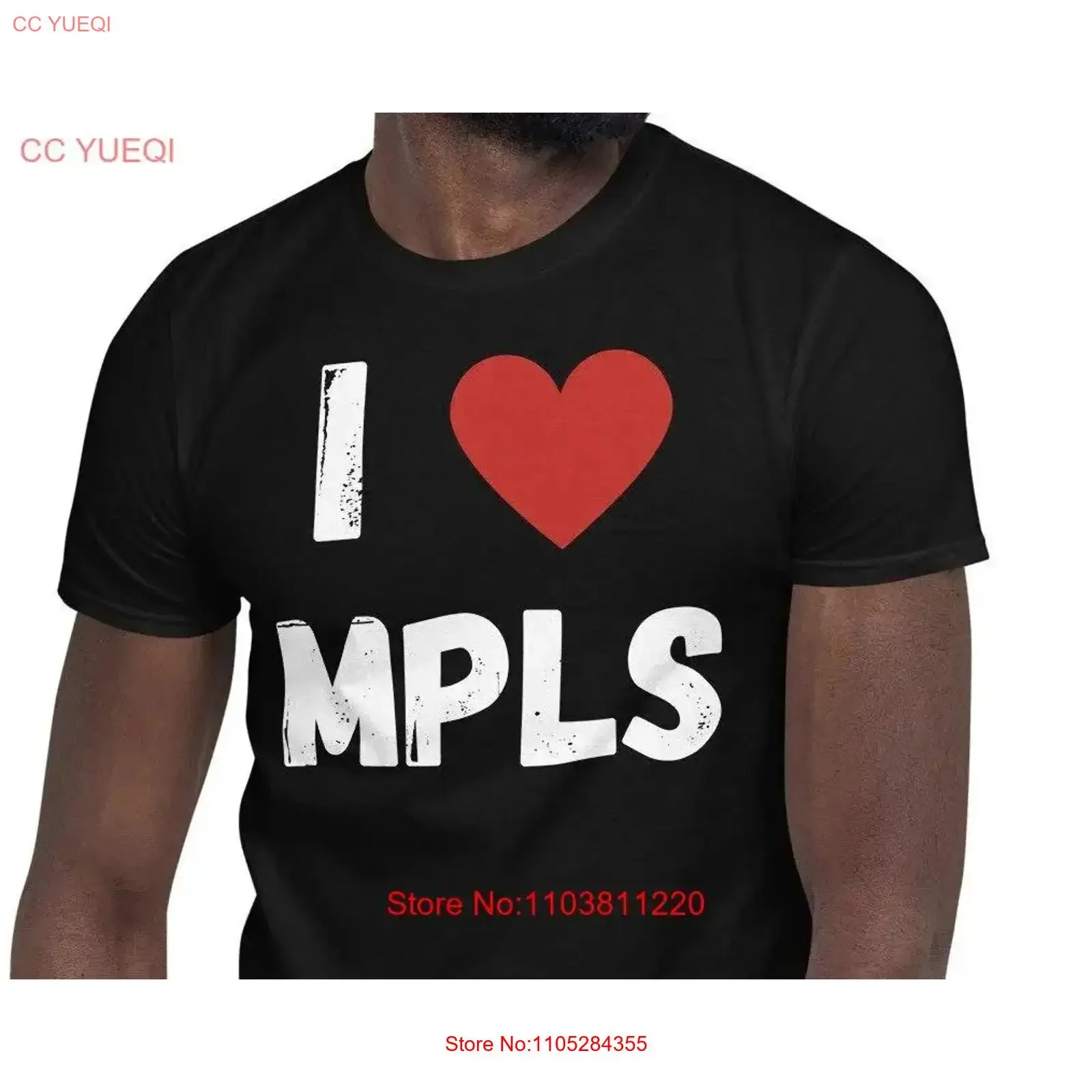 I Love MPLS T Shirt Minneapolis Minnesota Cotton Lover Idea vintage Washed Breathable Comfortable designer clothes Unisex