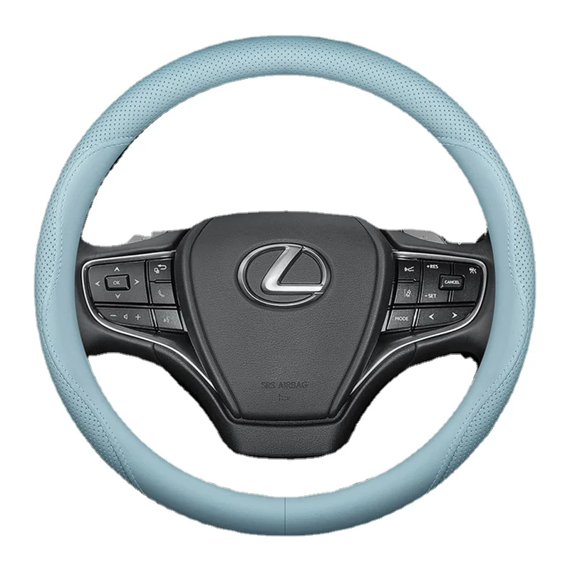 

Steering Wheel Cover for Lexus RX ES GX IS NX LX LX600 Universal O-type Car Accessories Genuine Leather Non-slip Sweatproof 38cm