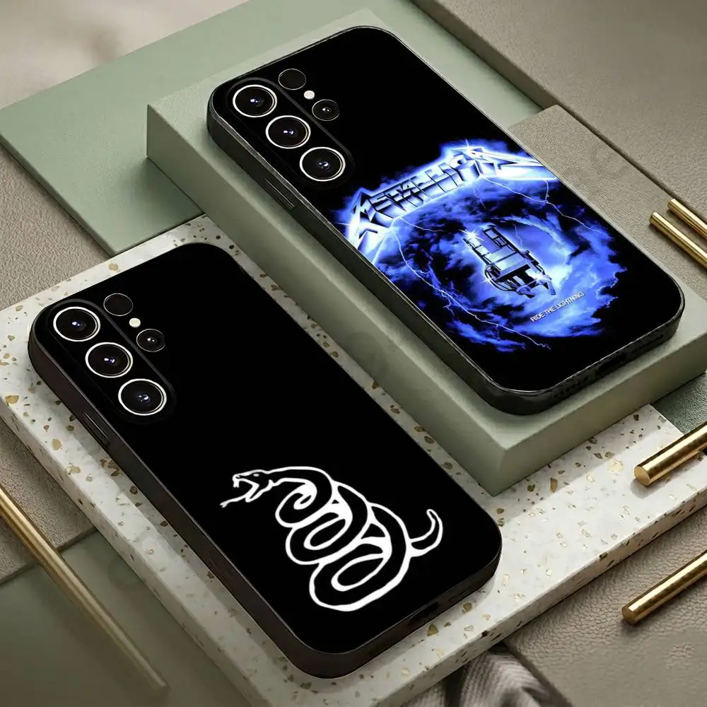 Logo Music M-Metallica Album Phone Case For Samsung S20,21,22,23,24,25,26 Ultra,Plus,Lite,FE,Black Soft Case