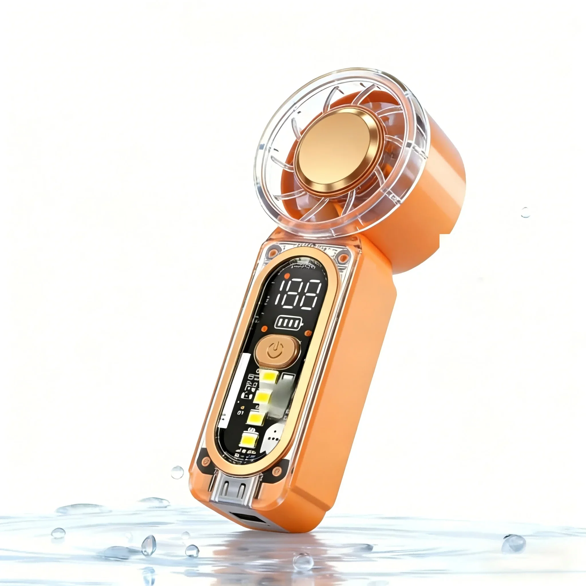 

Новый мини-вентилятор 2026 года, портативный турбовентилятор с 100 скоростями, USB-перезаряжаемый, для охлаждения на улице