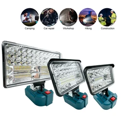 LED Work Light for Makita 18V Battery Flashlight Portable Flood Light Cordless Light for Outdoor Emergencies Job Site Lighting