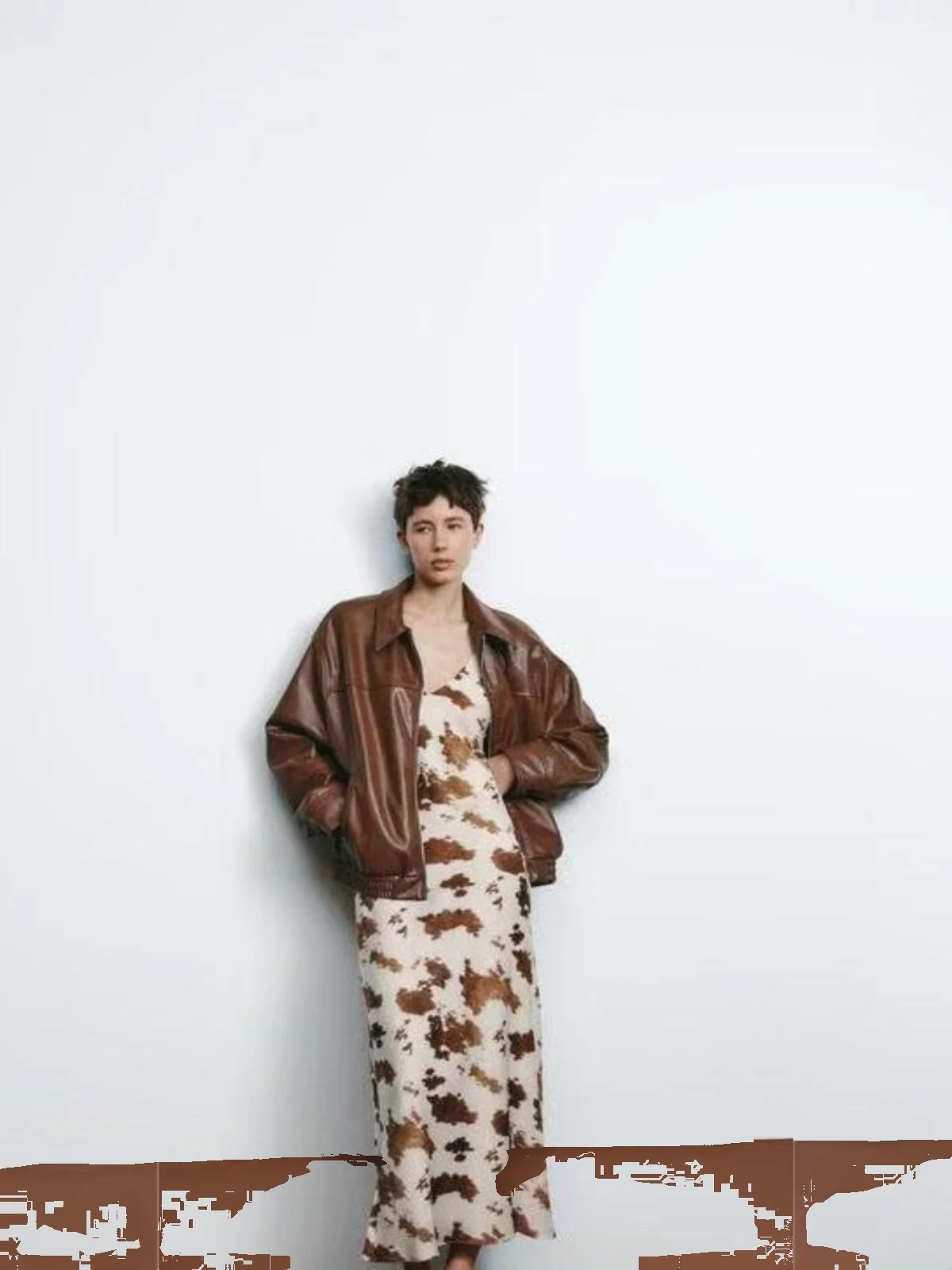 Ele taille haute soie Satin longue v-ne Strapl Dr saison d'été impression conception fermeture à glissière robe pour les femmes