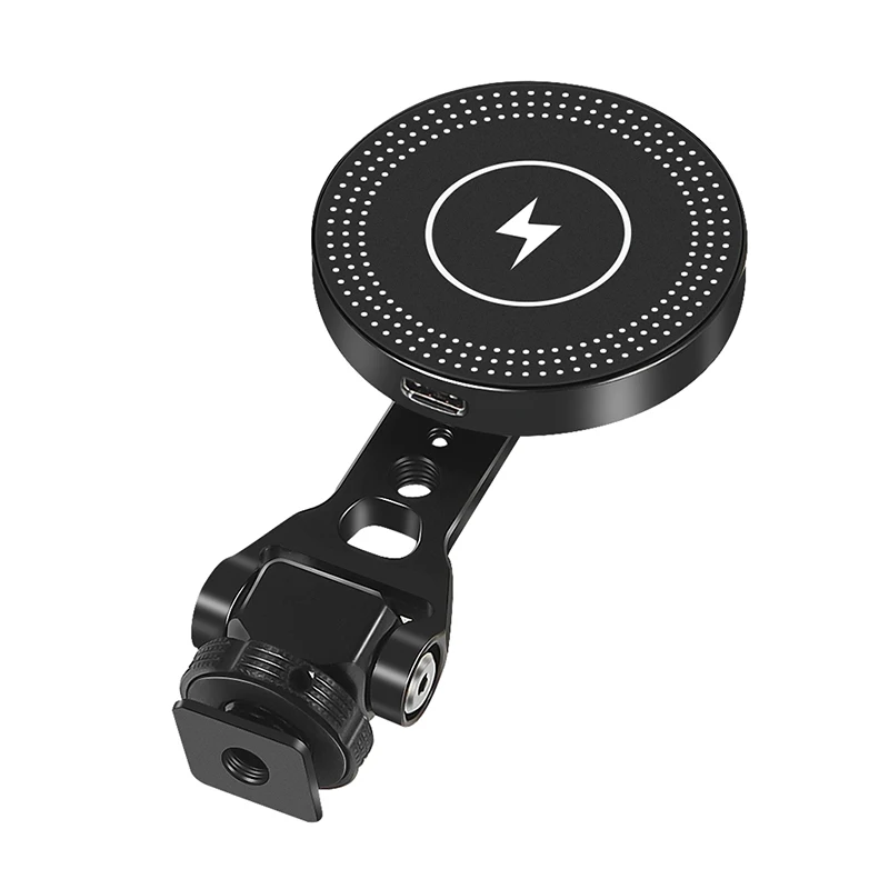 Neue Magnetische 10W Drahtlose Ladegerät Handy Halter Stehen Kugelkopf Tilt 1/4 Kalten Schuh Halterung für iPhone Magsafe magnet Halterung – Detail 21