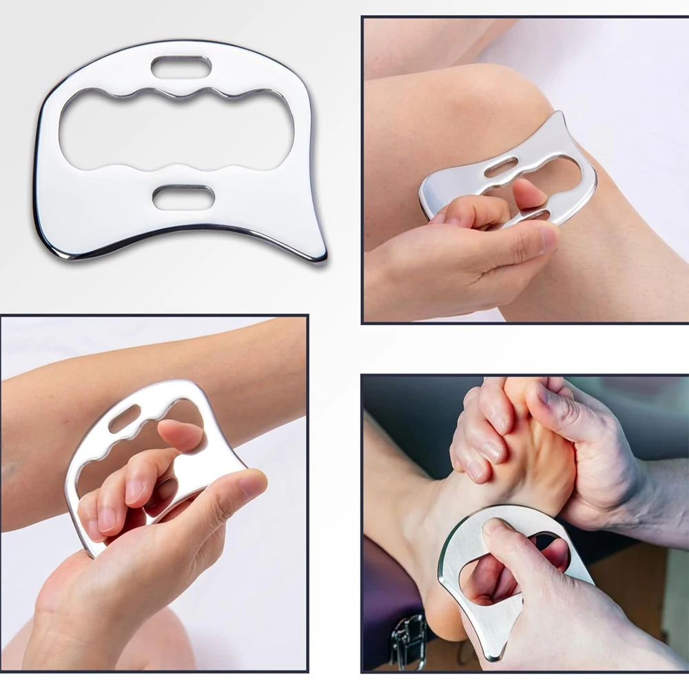 Aço inoxidável guasha raspador muscular ferramenta idm ferramentas de raspagem miofascial drenagem linfática massageador ferramenta de massagem de tecido macio