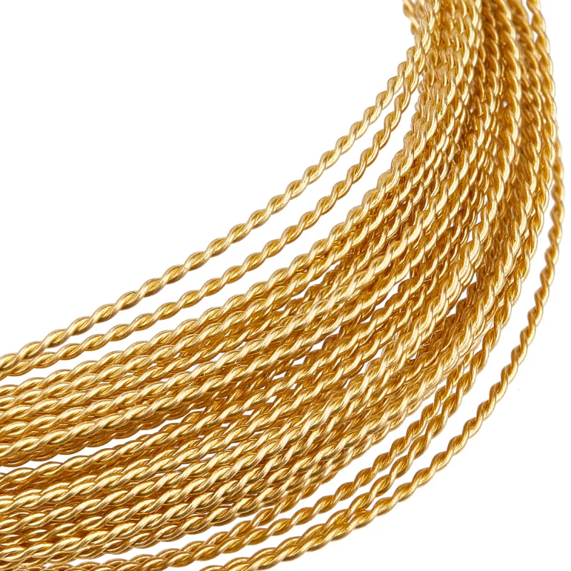 0.8mm Tarnish Resistant Brass Craft Wire Round Twist Tiger Tail Wire for Necklace Bracelet Earring Jewelry Making Handcraft DIY