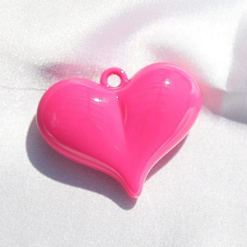 5pcs Handmade DIY Bead Findings & Components, Heart Shape