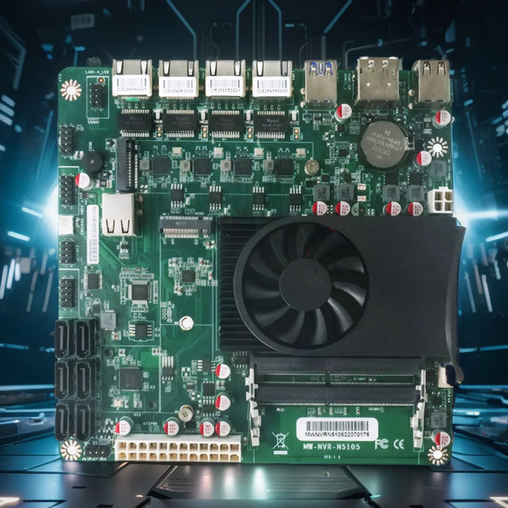 Placa base Industrial N5105 Mini ITX, 4 núcleos, 4 hilos, enrutador Firewall, placa base, procesador de baja potencia, red 4x2,5G I225 2 * DDR4