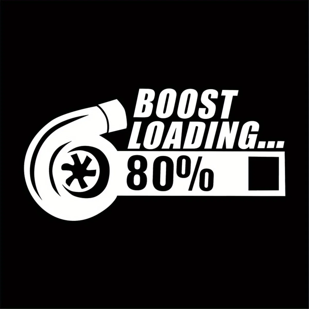 TURBO BOOST LOADING Creative Sticker Funny Decals for , Van, Window, Bumper Vinyl Decal Motorcycle, 18cm*9cm