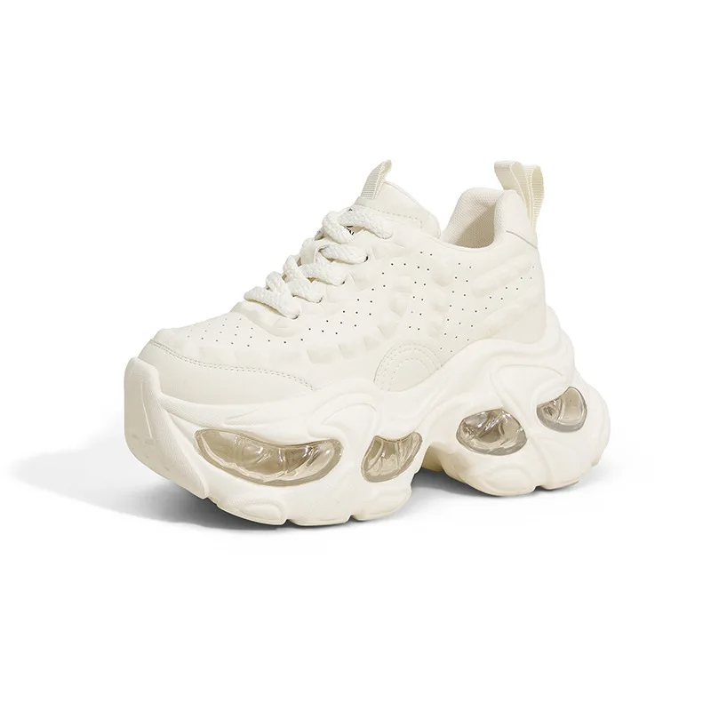 9.5 Autumn New Thick Soled Comfortable Trendy Lightweight and Versatile Women's Shoes Low Cut Casual Sports Trendy Shoes