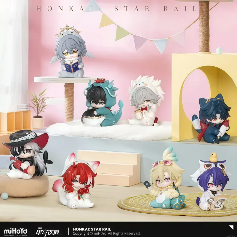 Honkai Star Rail Seria Męskich Akademików Blind Box Q.Ver Mini Blade Sunday Anime Ozdoba na Biurko Trend Gadżet z Gry Uroczy Prezent