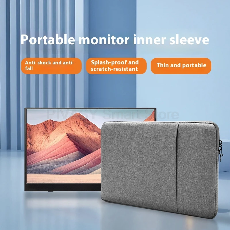 13.3-17.3 Inch Portable Screen Storage Bag Laptop Monitor Carrying Case Thickened Shockproof Case Waterproof 2 layer for Travel