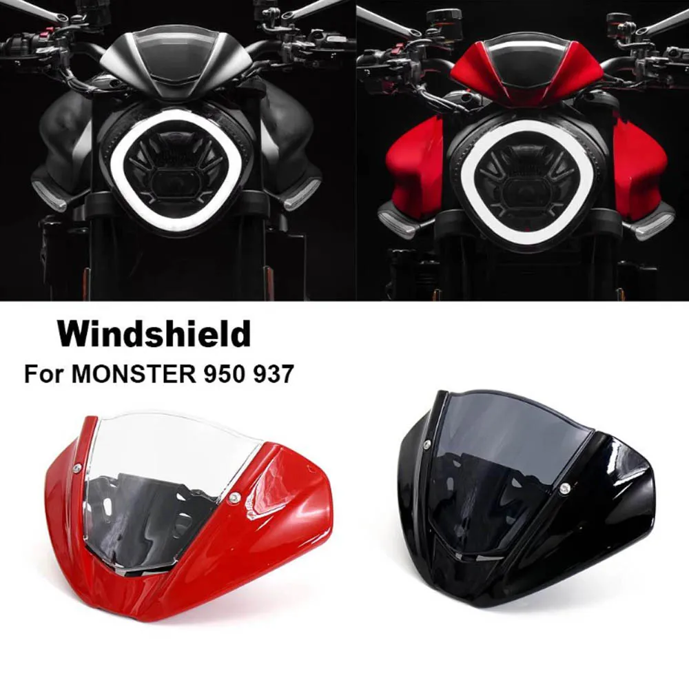 

﻿ Motorcycle Front Windshield windscreen Wind Fairing deflectors For Ducati MONSTER 950 Monster 937 2021 2022