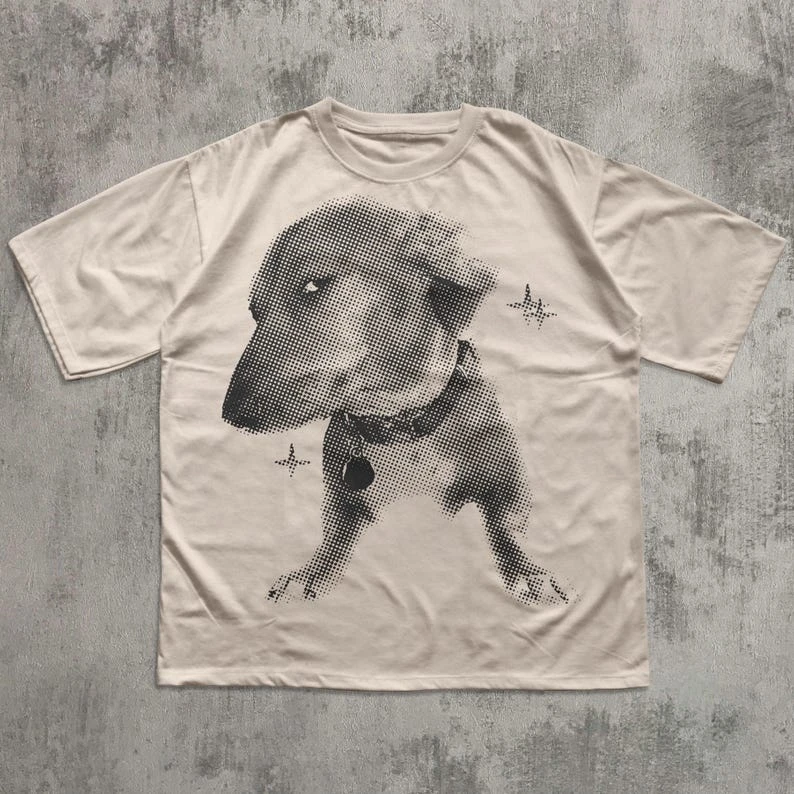 Y2k Retro Sus Dog T-shirt Oversized Unisex Streetwear Trendy Cotton Fashion Street Casual Classic Loose hot product Breathable