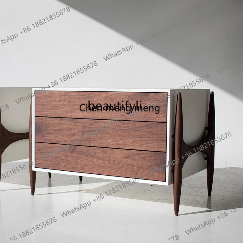 

Mid-Ancient Simple Solid Wood Chest of Drawers Affordable Luxury Style Locker Light Luxury Bedroom Storage Cabinet