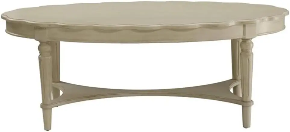 Mesa de centro oval Fordon em branco antigo