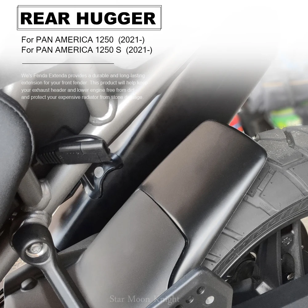 Rear Mudguard Fender Rear Extender Hugger Extension For PAN AMERICA 1250 S PA1250 PA 1250 S 2021 -Motorcycle Accessories