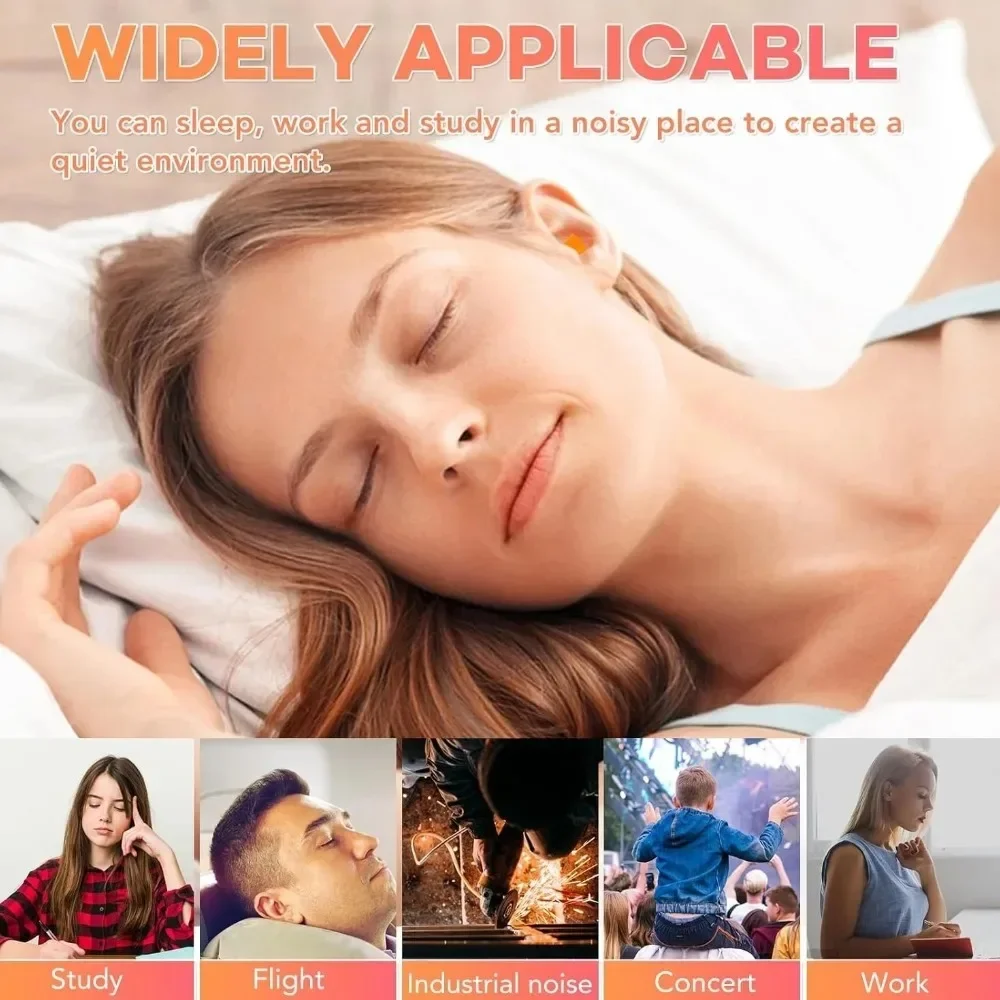 جديد 20/50/100 قطعة سدادات أذن من الفوم عالي الجودة سدادات أذن لإلغاء الضوضاء أثناء الشخير ودراسة الأحداث بصوت عالٍ صندوق تخزين #2