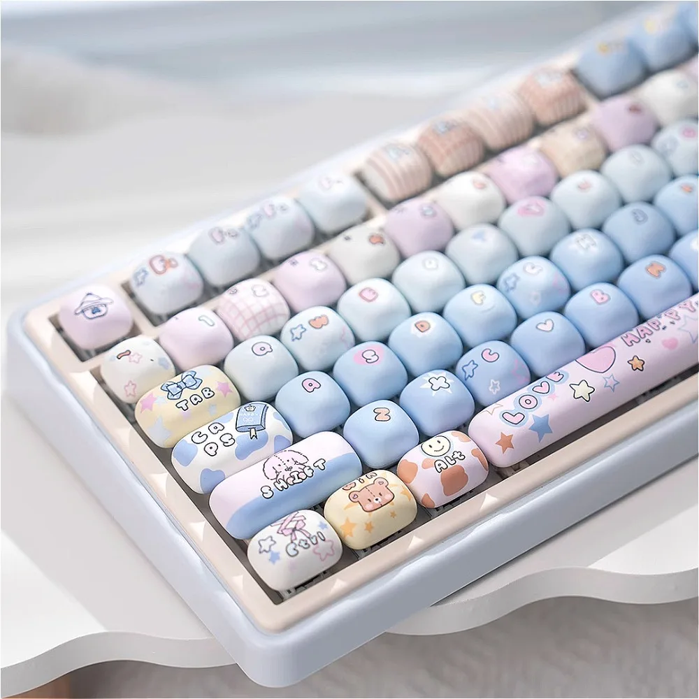 Mantou stuffed bun key cap MOG height pbt heat sublimation suitable for wooting orlon tarantula and other mechanical keyboards