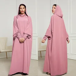 Muslim Modest Turkey Dresses for Women Kaftan Ramadan Eid Long Robe Morocco Dubai Abayas Islam Hooded Vestidos Tassel Jalabiya