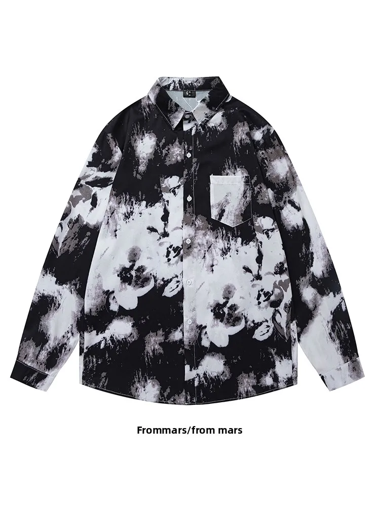 

Свободная длинная рубашка с воротником в стиле ретро, в гонконгском стиле, для пар, от ex Inner Wear