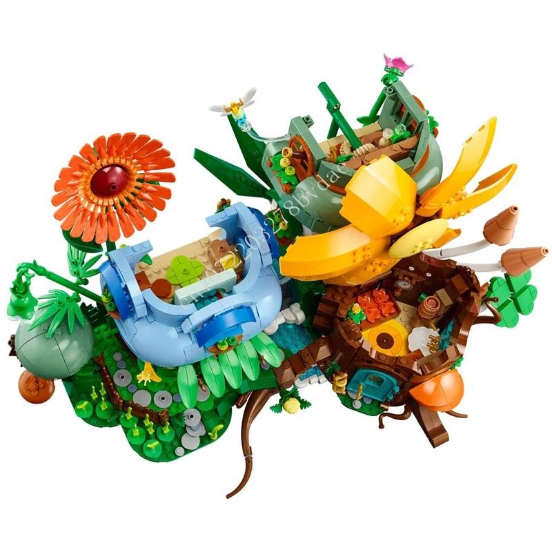 2437PCS Mushroom Village MOC streetview Holiday Puzzles Set Architettura Assemblaggio creativo Natale Compleanno Giocattoli Bambini Età