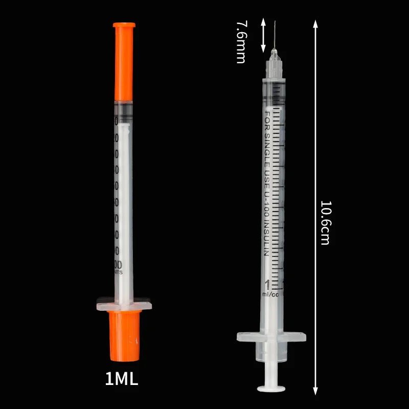 50/100 Stück Veterinär-Injektor Einweg-Geflügel-Spritze mit Einstellbarer Kontinuierlicher Funktion, 29g Nadel, für Vieh, Rinder und Haustiere – Detail 1