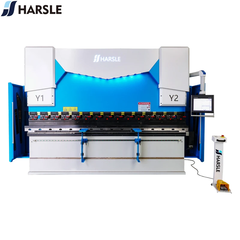 Máquina dobradeira hidráulica controlada CNC de 6 + 1 eixos HARSLE DA58T dobra de chapa de aço da China