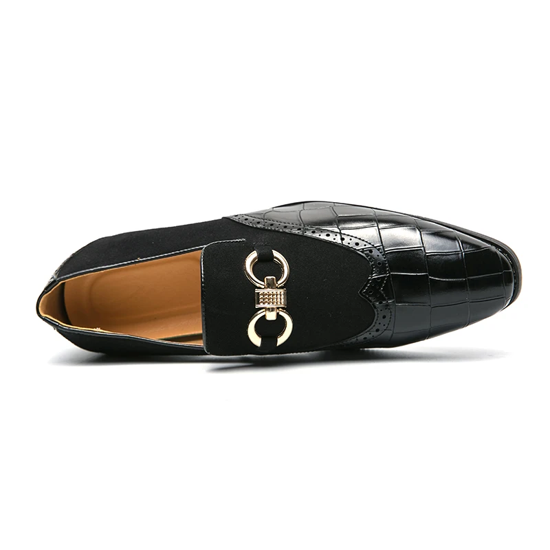Men Classic Formal Shoes Black Brown One Step Lightweight High Quality Lefu Shoes Fashion Metal Buckle Size 38-47 Men Shoes