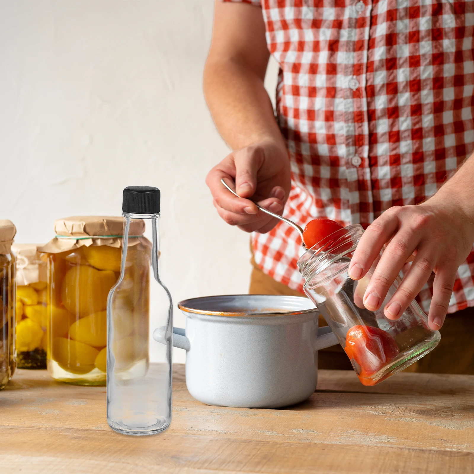 

6Pcs Sauce Bottles Glass Condiment Containers for Kitchen Picnic Salad Ketchup Jam Storage Bottle Sauce Bottles